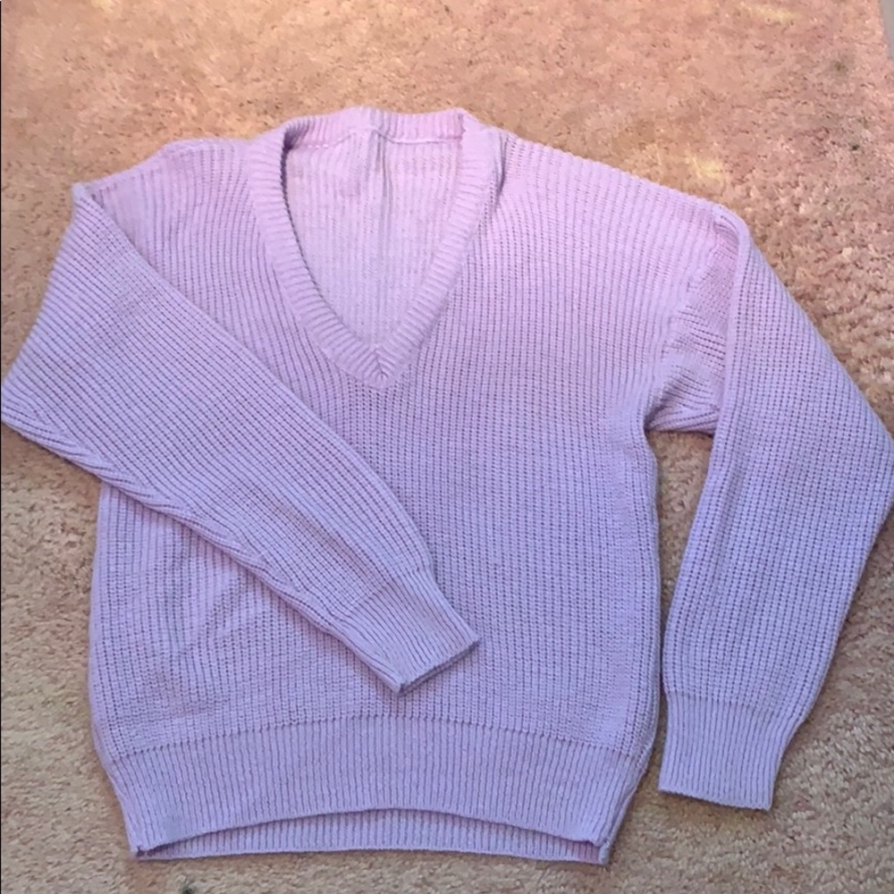 Purple V-Neck sweater